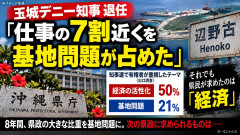 沖縄県の玉城デニー知事「基地問題が仕事の7割近く占めた」なお有権者の基地重視はわずか20%