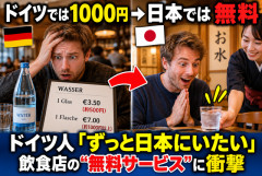ドイツでは水1本1000円→日本では無料　ドイツ人「ずっと日本にいたい」飲食店の“無料サービス”に衝撃