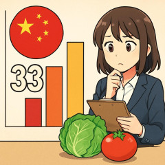 外食チェーン33社の中国産野菜使用状況の調査結果が明らかに