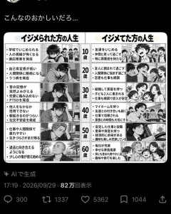 【悲報】いじめられっ子、惨めな人生を歩んでしまう模様