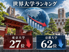 東大27位、京大62位に下落