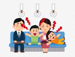 とある電車内で子どもが車内で遊ぶ　近くにいた親は注意せずという動画が拡散され話題に　 こういう状況って、誰に責任があるの？
