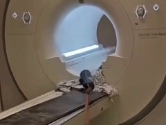 MRIに吸い付いたボンベをチェーンで引っぱる、ベルトがほつれるほどの磁力【海外の反応】