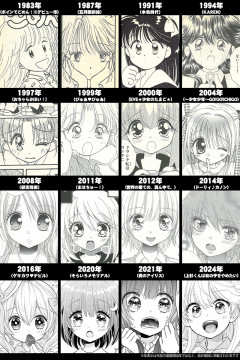 【悲報】少女漫画家さん、41年で絵柄が変わりすぎてしまう・・・