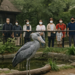 パンダ不在の上野動物園、来園者２割減…動かない鳥「ハシビロコウ」を新たな目玉に