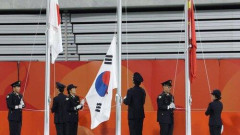 【悲報】アジア大会の表彰式、優勝した韓国の国旗だけ上がらないまま国歌が流れ終わる