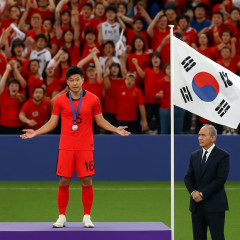 サッカー表彰式でトラブル 優勝の韓国の国旗掲揚されず 韓国の旗だけ下がったまま国歌 応援団ブーイング 選手は困惑   #アジア大会