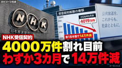 【速報】NHK、受信契約減少で焦る 14万件減少4000万件割れ目前「営業活動に全力」高給は絶対維持ｗ
