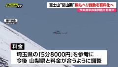 静岡県が防災ヘリによる救助費用の有料化を表明…埼玉県の「5分8000円」を参考に調整！