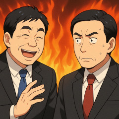 簗農水相「支持しないから、思いっきり道路予算削ってやったわw」井林国交相「…！」   #大炎上