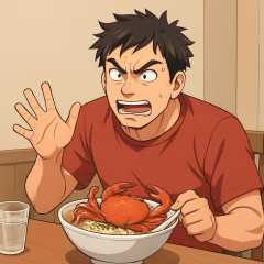 BDファイター、こめおの蟹ラーメン食中毒騒動での批判に「誰か亡くなったりしたんか？」「追い込みかけて誹謗中傷して、キモすぎ」