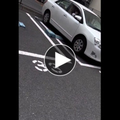 【動画】ババア、まともに車も駐車出来ない