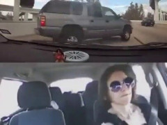 隣の車線から寄ってきたSUVが接触して目の前で横向きにスピン、ドラレコ車の女性に「落ち着きすぎて逆に怖い」【海外の反応】