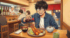 【悲報】ワイのヨッメ、エビフライに醤油をかける･･･