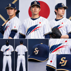 侍ジャパン、新デザインのユニホームを公開 「ＳＪ」刺しゅうのキャップもお披露目   #野球