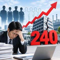年度上半期の「人手不足」倒産 過去最多の240件