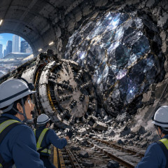 リニア工事中止、品川の地下トンネルでダイヤモンドでも砕けない巨大岩が出現し掘削機を破壊