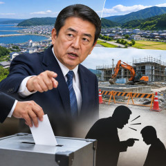 簗氏が名指しの2市町、止まった工事 「投票しないと予算減は恫喝」   |  この問題の根深いのは国交省も恫喝行政のグルなんだよな