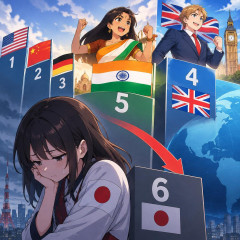 日本のGDP、インドとイギリスに抜かれ世界6位に転落する見通し   #悲報 |  sssp://img.5ch.io/ico/niraimu32.gif