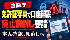【衝撃】免許証の写真で口座開設、廃止前倒しへ→サイバー攻撃多発で金融庁が要請ｗｗｗｗｗｗ