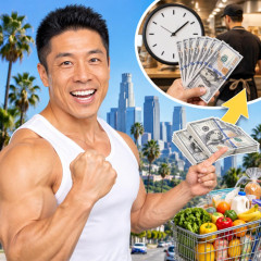 なかやまきんに君、ロサンゼルスの“時給”は日本円で「1時間働いて2,600円」「物価高いって言うけどそうでもない」   |  日本も月の給料が3倍になったら牛丼もきっちり3倍になるからな