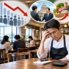 外食6割が客数減予想 業界団体は支援要望「外食だけが高くなったような空気感が出ることを非常に危惧」   #食品消費減税