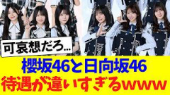 櫻坂46と日向坂46、待遇が違いすぎる模様ｗｗｗ