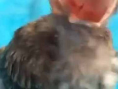 彼女はお腹が空くと、こうやって知らせます…