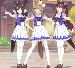 【ウマ娘】アイ、ララ、タクトが『Connecting Happy!!』踊ってみた！　プリコネ側もめにしゅき踊ってる！