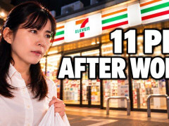 外国人「7/11が面白そうだね」YURIがコンビニで買い物してラーメンを作ってる