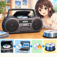 CDをリッピングしてCD-Rにwavで焼けるラジカセ販売