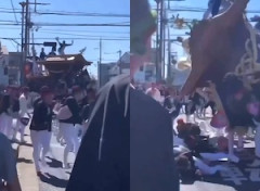 【動画】泉大津市のだんじり死亡事故を正面から撮影したものがアップされる。