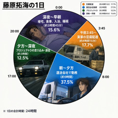 【驚愕】イニシャルDの主人公の1日、ヤバい・・・