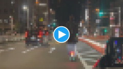 【恐怖】車道のド真ん中を堂々と爆走するLUUPが目撃され物議…タクシー運転手のドラレコ映像に批判殺到「危険すぎる」「そのうち首都高走りそう」