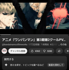 【画像】ワンパンマンの新作アニメ、放送前に終わるｗｗｗｗｗｗ