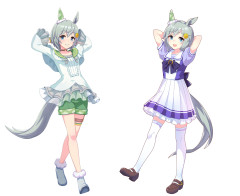 【ウマ娘】セイちゃんが頭の後ろで手を組むポーズ