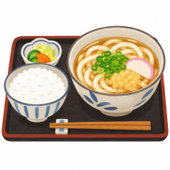 ラーメンでご飯を食う←ある　うどんでご飯を食う←ない