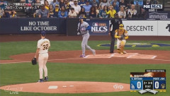 【NL優勝決定シリーズ1回戦】4番・大谷翔平、第一打席はミジオロウスキーからストレートの四球で出塁