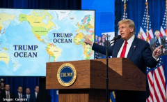トランプ大統領、太平洋、大西洋を「トランプ洋」に改称検討！