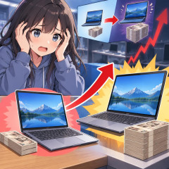 ノートPCさらなる値上げへ 14万円と同等スペックが来年には25万円になる見込み   #悲報