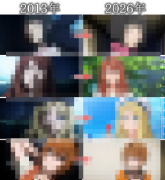 【画像】とあるシリーズのキャラデザ、13年でここまで変わってしまう