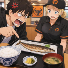 日本人、吉野家の外国人店員が出して来たサンマ定食の秋刀魚の向きがめちゃくちゃだとブチギレwwww