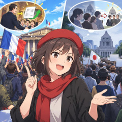 パヨさん「フランスのデモは結果を出してる。日本のデモも無駄に見えて結果を出してるんですよ」   |  でもこの理論に反論するってことは