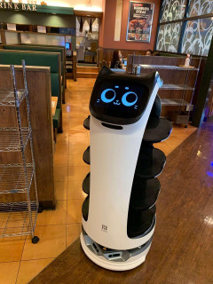 【画像】ガストにいる料理を運んできてくれるロボット、いじめたい