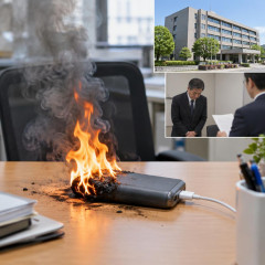 充電中のモバイルバッテリーが離席中に発火 東京・調布市が職員処分   |  税金で充電してんじゃねーよクソ役人
