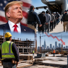 トランプ政権の不法移民「史上最大の強制送還」、建設現場から消えた労働力…看板政策が招いた「逆風」   #米国 |  アメリカから帰ってきたいとこ夫婦も言ってたな　移民がやって…