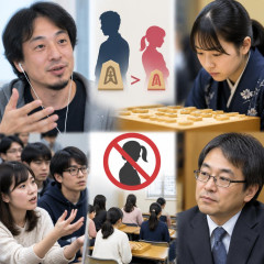 ひろゆき、女性棋士ゼロの理由は「男性より弱かったから」とバッサリ…ファン反論「将棋の女性人口が少ないから」 羽生善治も同じ見解   |  ズバリ言うと
