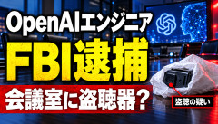 【衝撃】OpenAIエンジニア、会議室に盗聴器を仕掛けた疑いでFBIに逮捕…怖すぎるだろｗｗｗｗｗｗ
