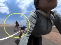 【動画】ケニアを旅行中の自転車女子、マチェーテ強盗に追いかけられる(((ﾟДﾟ)))