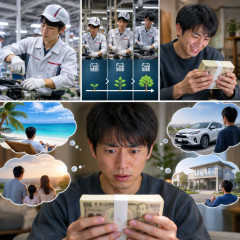 デンソー期間工、3年間の軽作業で1460万円を貯めるが、1460万円を手にして気持ち揺れる   |  月の手取り平均43万円だ